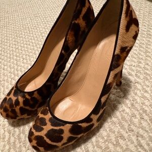 JCrew Leopard Print heels size 7.5